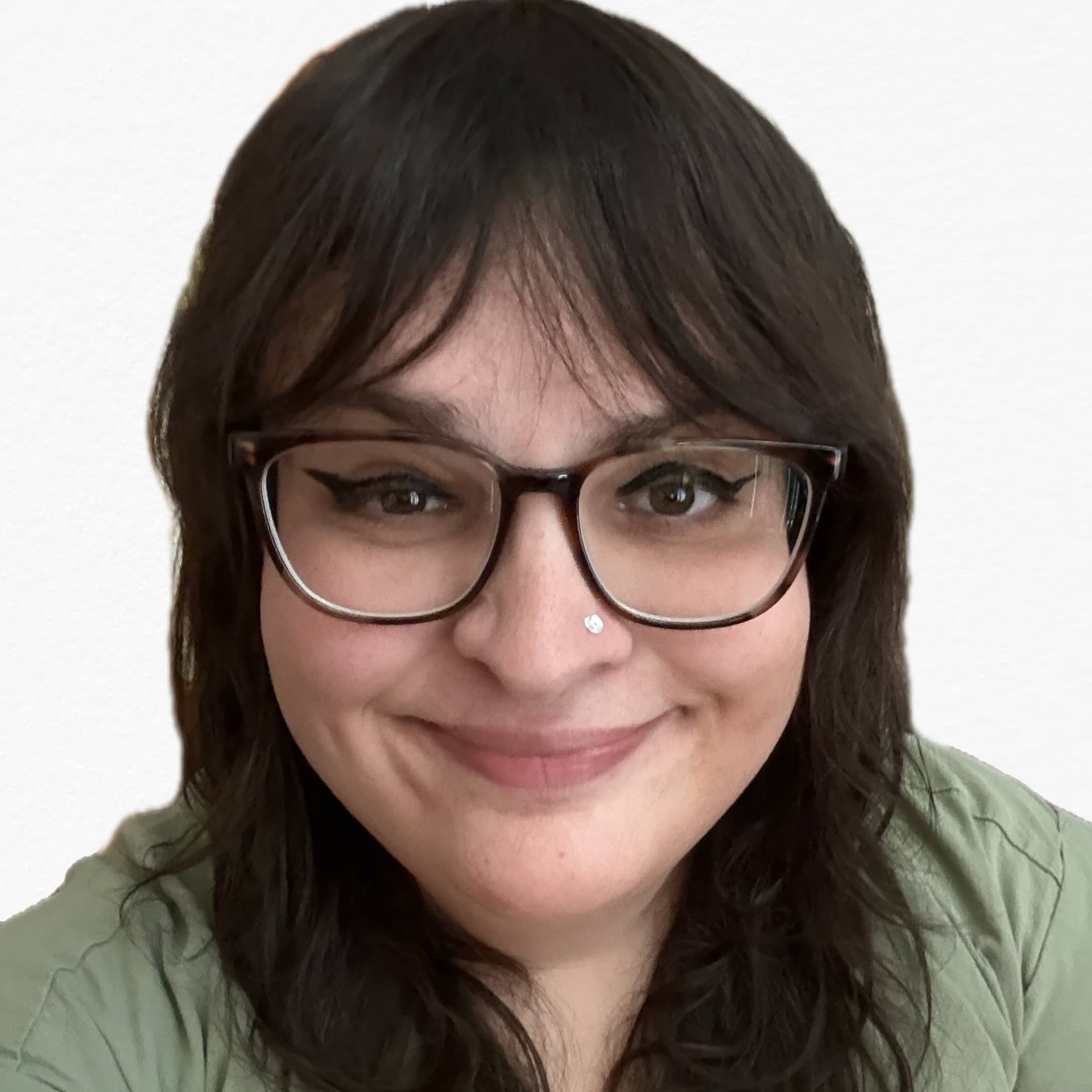 A headshot of Chelsea Kelly-Reif, a woman with dark hair and glasses, smiling.